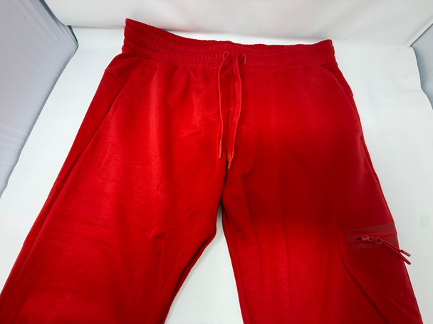 BLU ROCK MEN'S SLIM-FIT TECH FLEECE JOGGER PANTS - SIZE: MEN XL - RED New