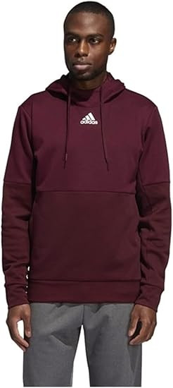 ADIDAS FQ0163 ADIDAS MEN'S TEAM ISSUE PULLOVER - SIZE: XL - BURGUNDY/WHITE