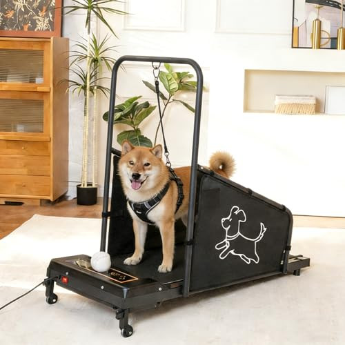 KAWHEBT DOG TREADMILL,PET DOG RUNNING MACHINE FOR SMALL&MEDIUM-SIZED DOGS BLACK