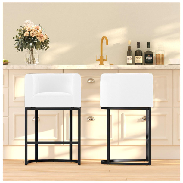 MEAROUNLIVING 26" H COUNTER HEIGHT BAR STOOLS SET OF 2, US-41-BY004-01 - BLACK