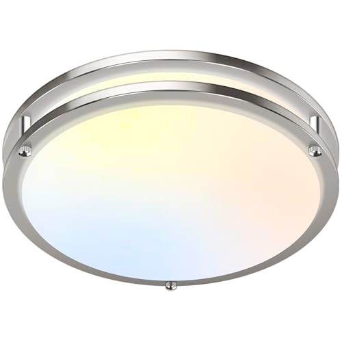 GOBRIGHT LED Ceiling Light Fixture, 13", 36W, 3600 Lumen, 5CCT, 63242008-03 - BN