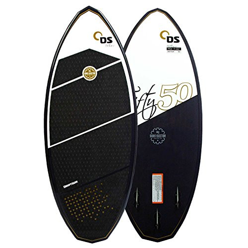 DRIFTSUN FIFTY50 WAKESURF BOARD - 4' 9" SKIM STYLE WAKE SURFBOARD - BLACK