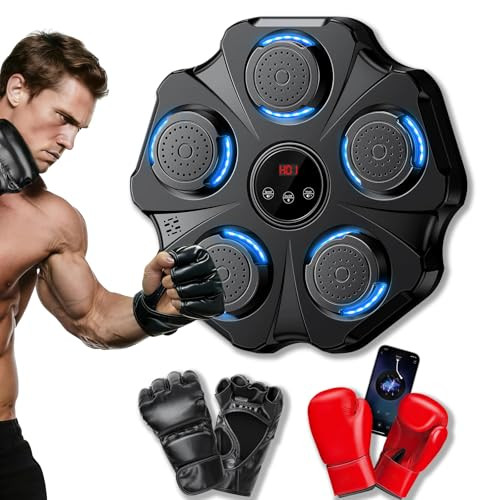 2025 Upgraded Music Boxing Machine - Interactive Punching Trainer - Black