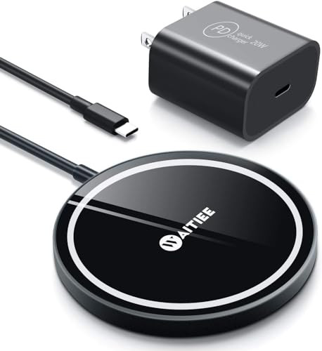 WAITIEE Magnetic Wireless Charger 15W Pad Magsafe Battery Pack A8 - BLACK