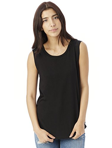 AA4013 ALTERNATIVE LADIES CAP-SLEEVE SATIN JERSEYT-BLACK XS