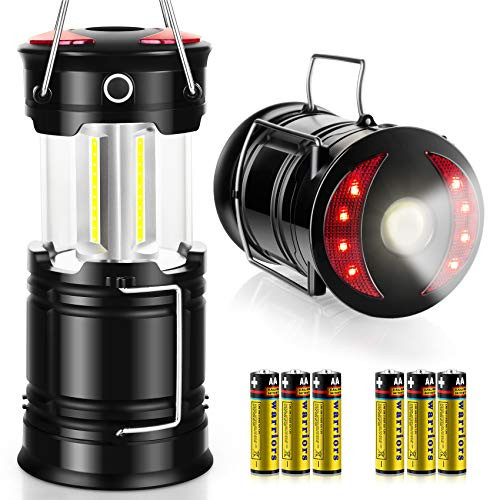 AKMONA Camping Lantern, 2 Pack with 8 Batteries High Lumens LED Lanterns