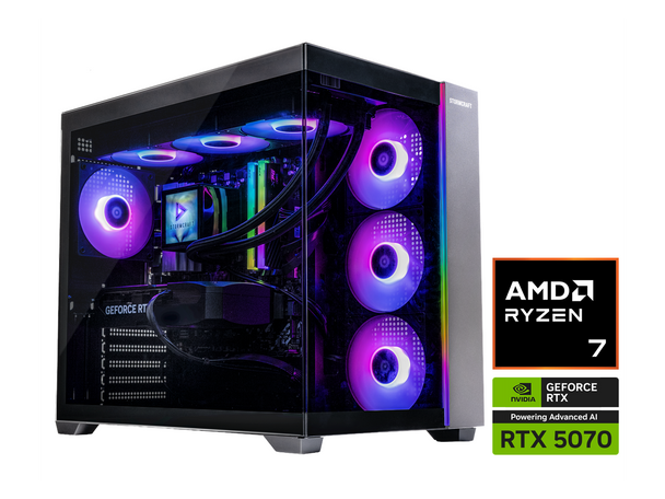 STORMCRAFT FALCON Gaming PC AMD Ryzen 7 7800X3D  NVIDIA GeForce RTX 5070 - AI