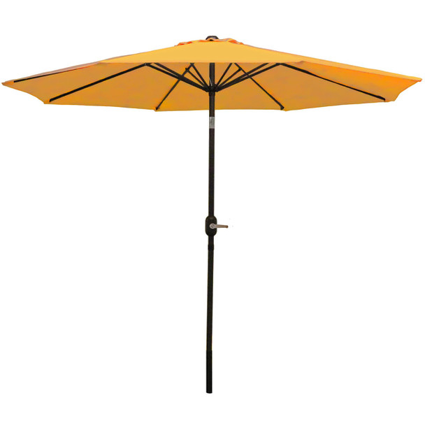 Sunnydaze Outdoor Patio Umbrella Polyester Table Market Umbrella - Gold