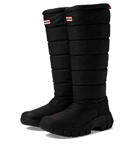 WFT2108WWU HUNTER WOMEN'S INTREPID TALL SNOW BOOT BLACK SIZE 8 New