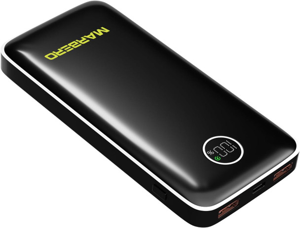 MARBERO DUAL OUTPUT POWER BANK 10000MAH - BLACK