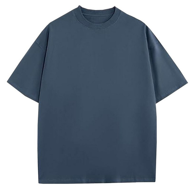 BLU ROCK MEN'S OVERSIZED COTTON CREW NECK SHORT SLEEVE TEE, SIZE: MEN 3XL - BLUE