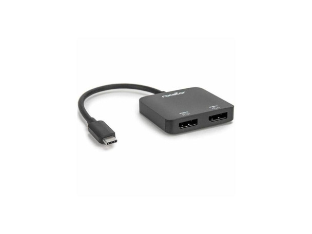 Rocstor USB-C to Dual DisplayPort Adapter - 4K/60Hz - 1 x USB Type C - Male - 2