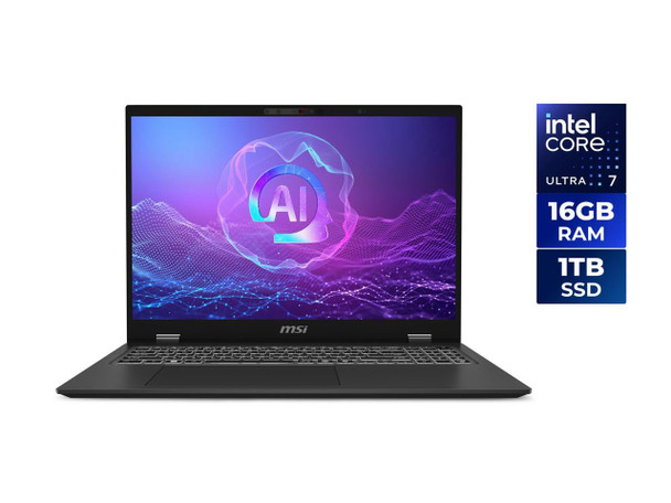 MSI Prestige 16" Intel Core Ultra 7 155H 16GB Memory DDR5 6400 1 TB NVMe SSD