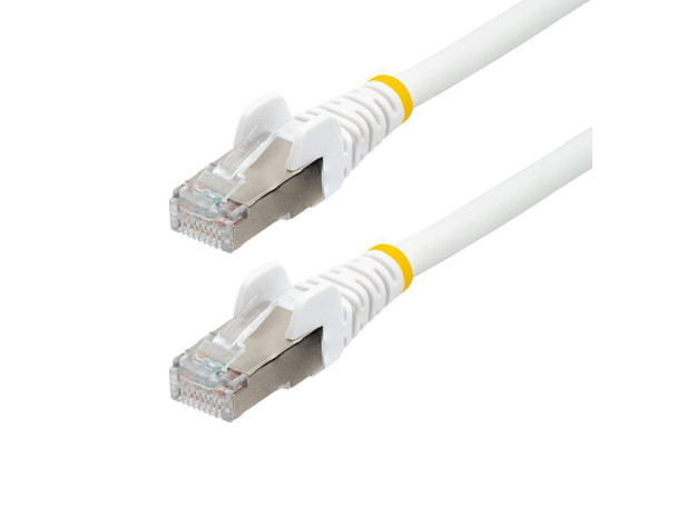 StarTech 6in CAT6a Ethernet Cable - White - Low Smoke Zero Halogen (LSZH) -