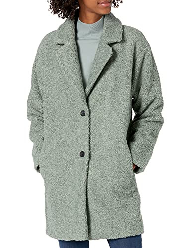 AMAZON ESSENTIALS WOMEN's TEDDY BEAR FLEECE OVERSIZED JACKET SIZE MEN M - SAGE