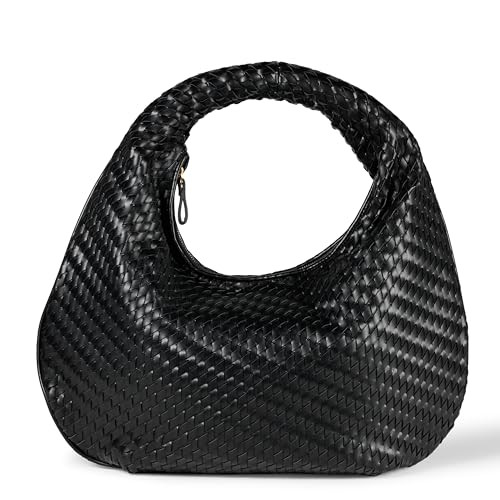 AMAZON ESSENTIALS WOMEN'S WOVEN SHOULDER BAG - BLACK