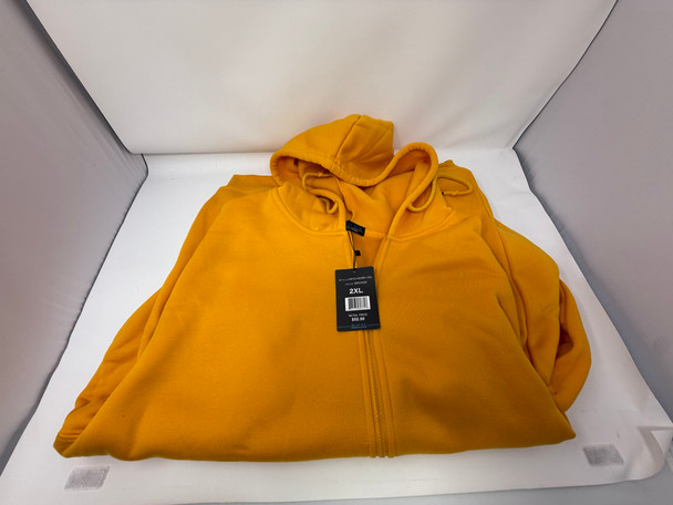 BLUE ICE MEN'S FULL-ZIP LONG-SLEEVE HOODIE - SIZE: MEN 2XL - BRONZE New