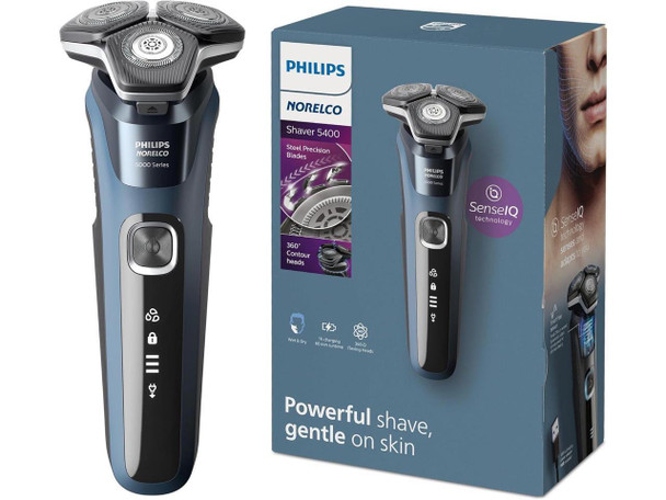 Philips Norelco Shaver 5400, Rechargeable Wet & Dry Shaver with Pop-Up Trimmer,