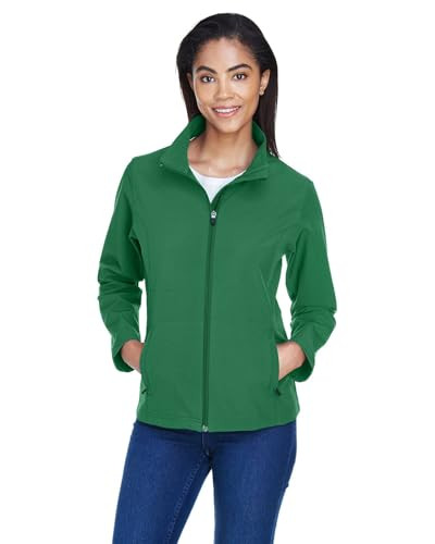 TEAM 365 LADIES LEADER SOFT SHELL JACKET M SPORT DARK GREEN - M