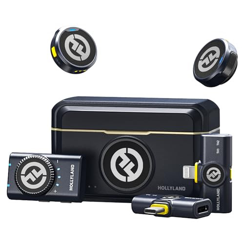 HOLLYLAND LARK M2 WIRELESS MICROPHONE IPHONE/CAMERA/ANDROID/PC - BLACK