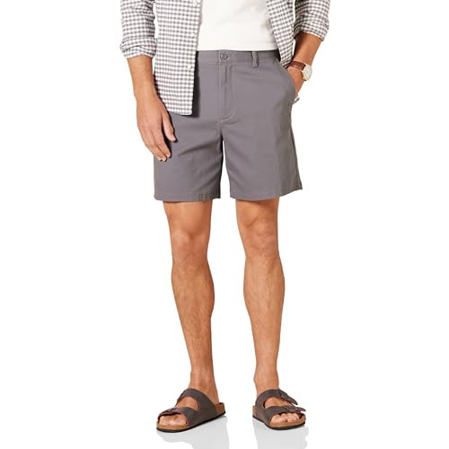 AMAZON ESSENTIALS MENS CHARCOAL CHORTS - SIZE MEN 32 - CHARCOAL New