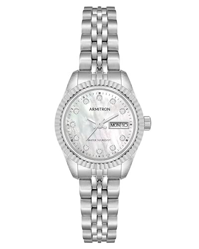 ARMITRON WOMEN'S CRYSTAL BRACELET WATCH 75-2475MPSV - SILVER