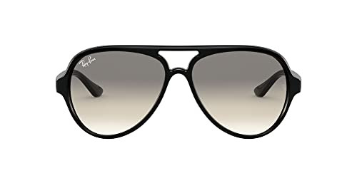 RAY-BAN CATS 5000 AVIATOR SIZE 59-13-140 ORB4125 BLACK/CLEAR GRADIENT GRAY