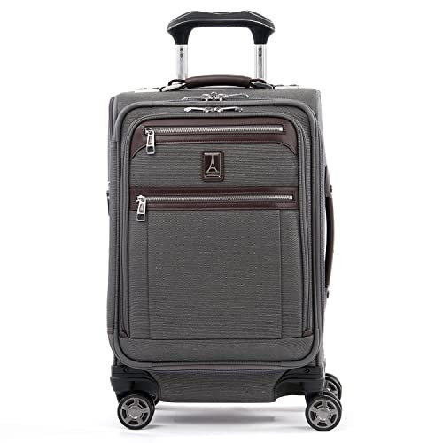 Travelpro Platinum Elite Softside Expandable Carry on Luggage Gray 20"