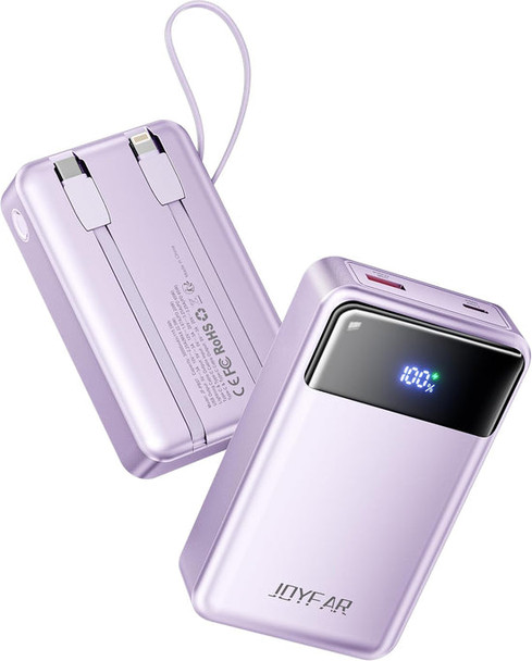 JOYFAR PORTABLE CHARGER POWER BANK, 30000MAH 65W ESSENTIALS BATTERY PACK, PURPLE