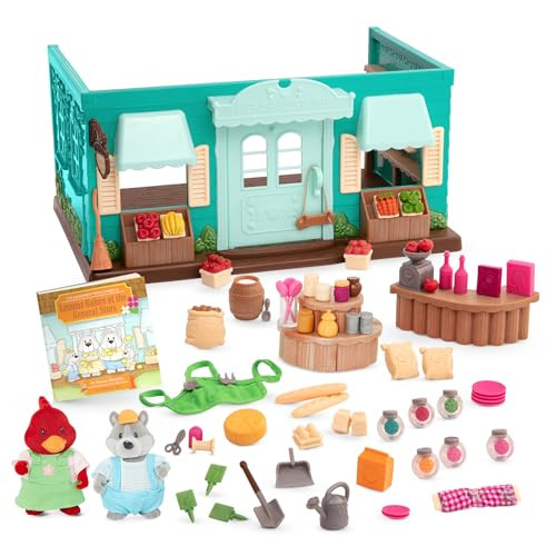 Li'l Woodzeez – Pass – The – Pasta Restaurant Playset – 41 Pieces Dollhouse Set