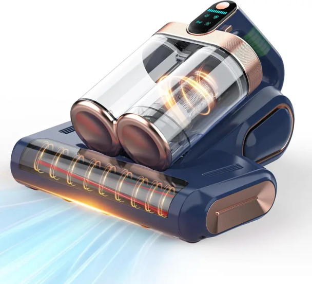 SILVER THREAD CO CORDLESS MATTRESS VACUUM CLEANER - DARK BLUE+GOLD