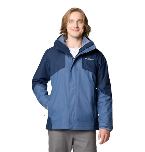 COLUMBIA MENS BUGABOO III FLEECE INTERCHANGE JACKET SMALL - DARK MOUNTAIN NAVY New