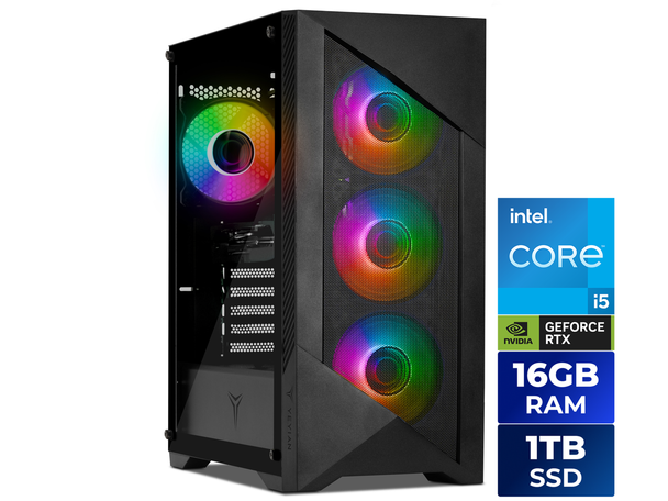 Yeyian Gaming Desktop PC Edge 44F0B-350P1N Intel Core i5-14400F 16GB DDR5 1TB