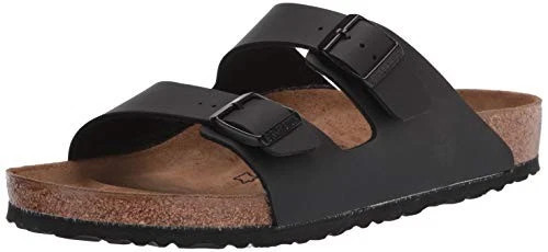 BIRKENSTOCK MEN'S ARIZONA BIRKO-FLOR REGULAR FIT SANDAL - SIZE: MEN 8 - BLACK New