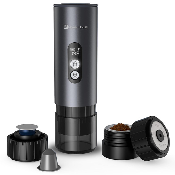 MAESTRI HOUSE 150W ESPRESSO MAKER WITH 2-3 MIN FAST SELF-HEATING - GRAY New