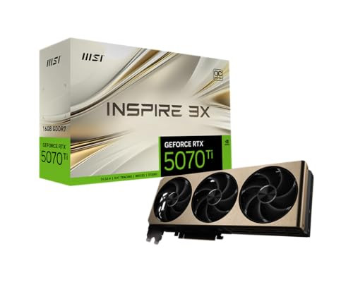 MSI Gaming RTX 5070 TI 16G Inspire 3X OC Graphics Card (G507T-16I3C)