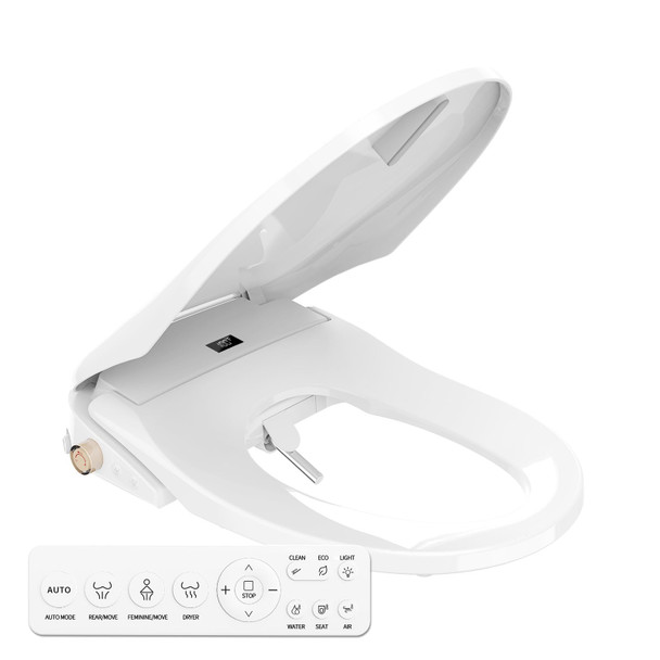 GOLDTECH BIDET TOILET SEAT HEATED BIDET SEAT - WHITE
