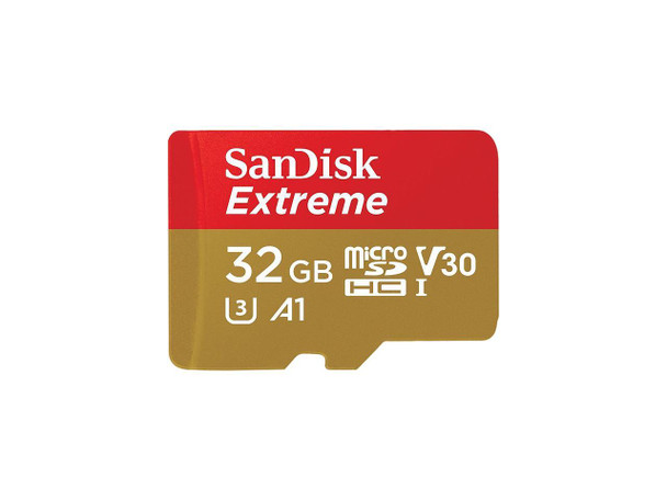 SanDisk 32GB Extreme microSDHC V30 A1 UHS-I/U3 Memory Card with Adapter, Speed