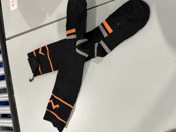 MATKAO HEATED SOCKS FOR WOMEN MEN RECHARGEABLE WASHABLE - L - BLACK/ORANGE