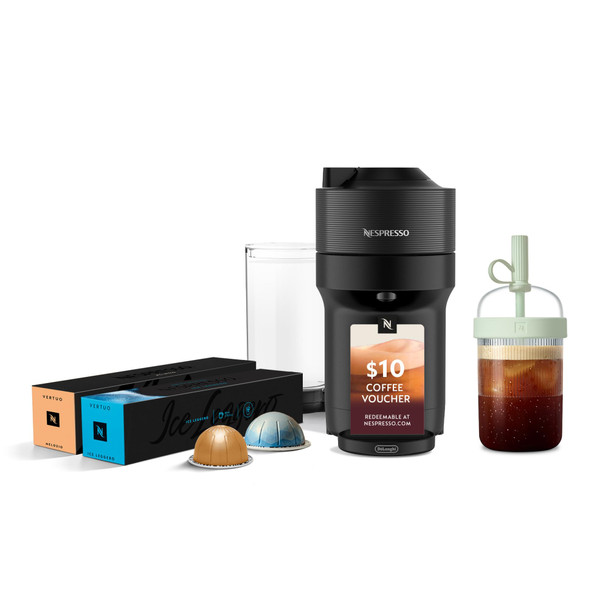 NESPRESSO VERTUO POP COLD VALUE BUNDLE LIMITED EDITION MUG ENV92BCTU - BLACK