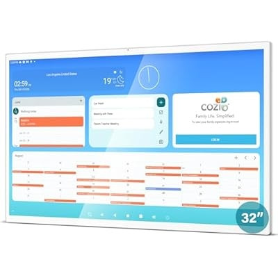 FITEYE 32" DIGITAL CALENDAR, WALL-MOUNTED FULL TOUCH SCREEN - WHITE