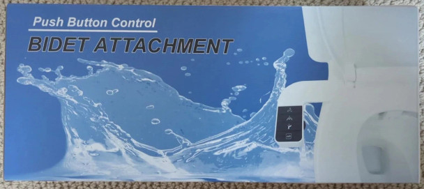 GENERIC PUSH BUTTON CONTROL BIDET ATTACHMENT - WHITE New