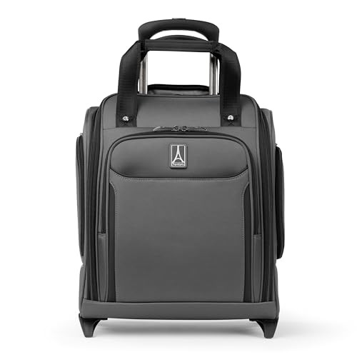 TRAVELPRO CREW CLASSIC ROLLING UNDERSEAT CARRY-ON LAPTOP TOTE - TITANIUM GRAY New