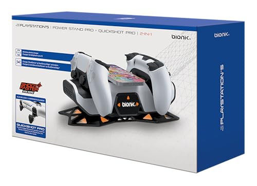 BIONIK POWER STAND PRO BUNDLE CHARGERS FOR PLAYSTATION 5 - WHITE