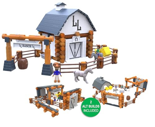 LINCOLN LOGS BIG SKY RANCH BUILDING SET - 00803 - Brown