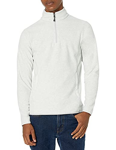 AMAZON ESSENTIALS MAN'S QUARTER-ZIP FLEECE PULLOVER JACKET, MEN XS - LIGHT GREY New