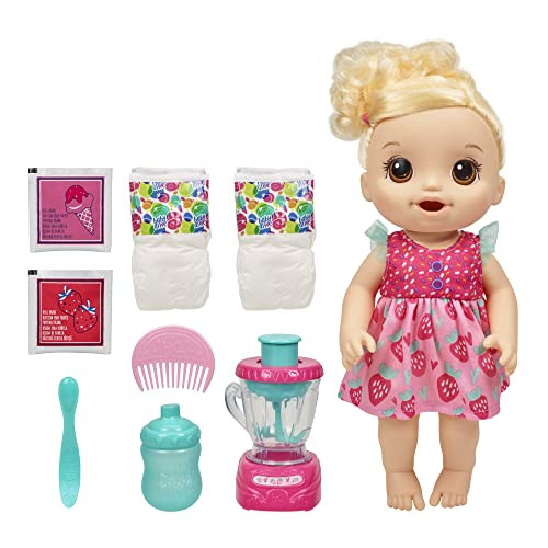 BABY ALIVE MAGICAL MIXER BABY DOLL STRAWBERRY SHAKE E6943 - BLONDE HAIR