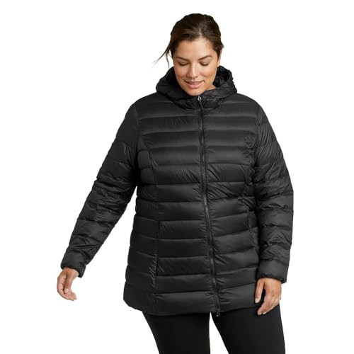 EDDIE BAUER WOMENS WR CIRRUSLITE DOWN PARKA II - SIZE: WOMEN 3X - BLACK New