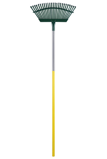 Arcadius Garden 25 Fixed Tine Leaf Rake and Tines Leaf Rake, 48" Aluminum Handle