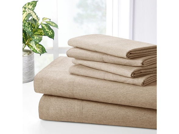 BIBB HOME KING BAMBOO 2000 COUNT 6 PIECE CHAMBRAY SH - TAUPE New